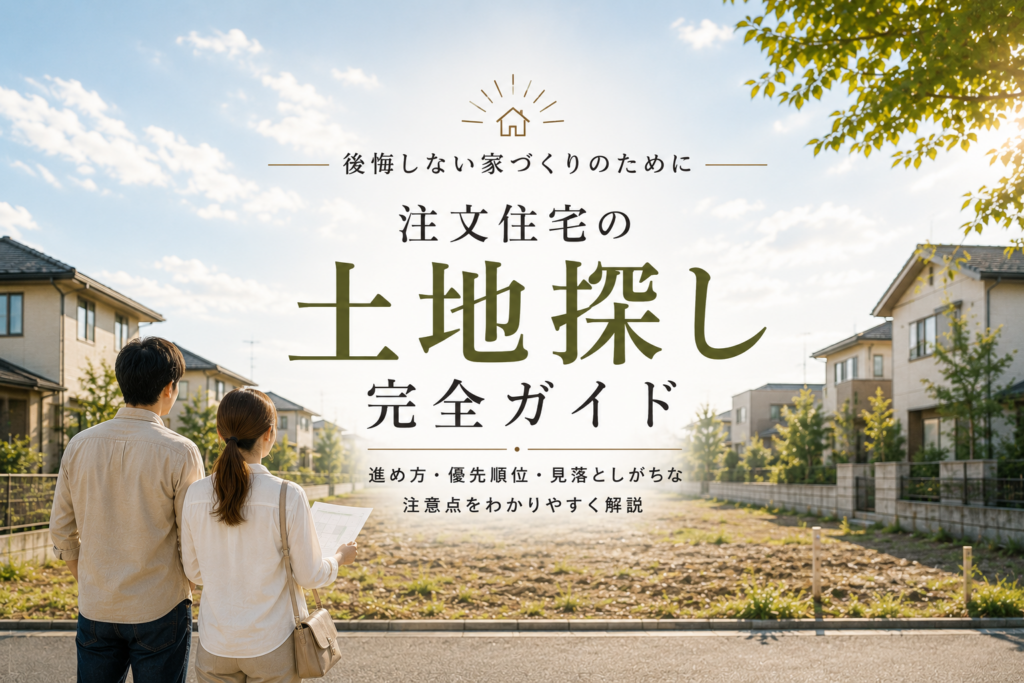 失敗しない土地探し完全ガイド｜注文住宅で後悔しない優先順位と確認ポイント7選